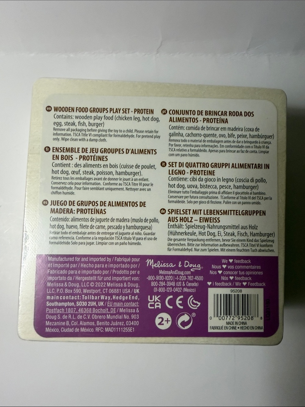 NWT Melissa & Doug Food Groups Play Set Protein - Picture 2 of 2